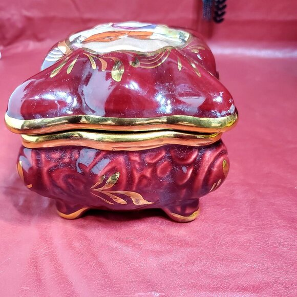 H. Bequet quaregnon Cigarette Box & Set of Ashtray - Picture 11 of 12